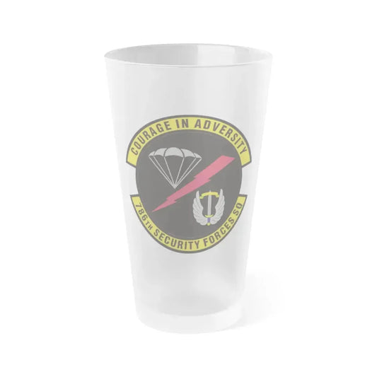 786th Security Forces Squadron (U.S. Air Force) Frosted Pint Glass 16oz 16oz Frosted - Go Mug Yourself