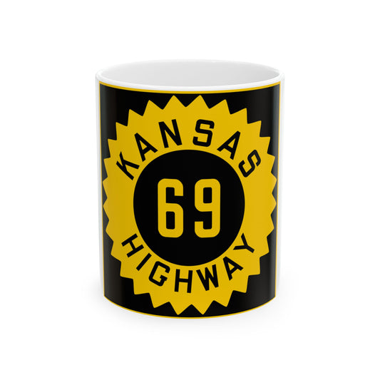 K-69 1926 (Kansas) (Road Sign) White Coffee Mug