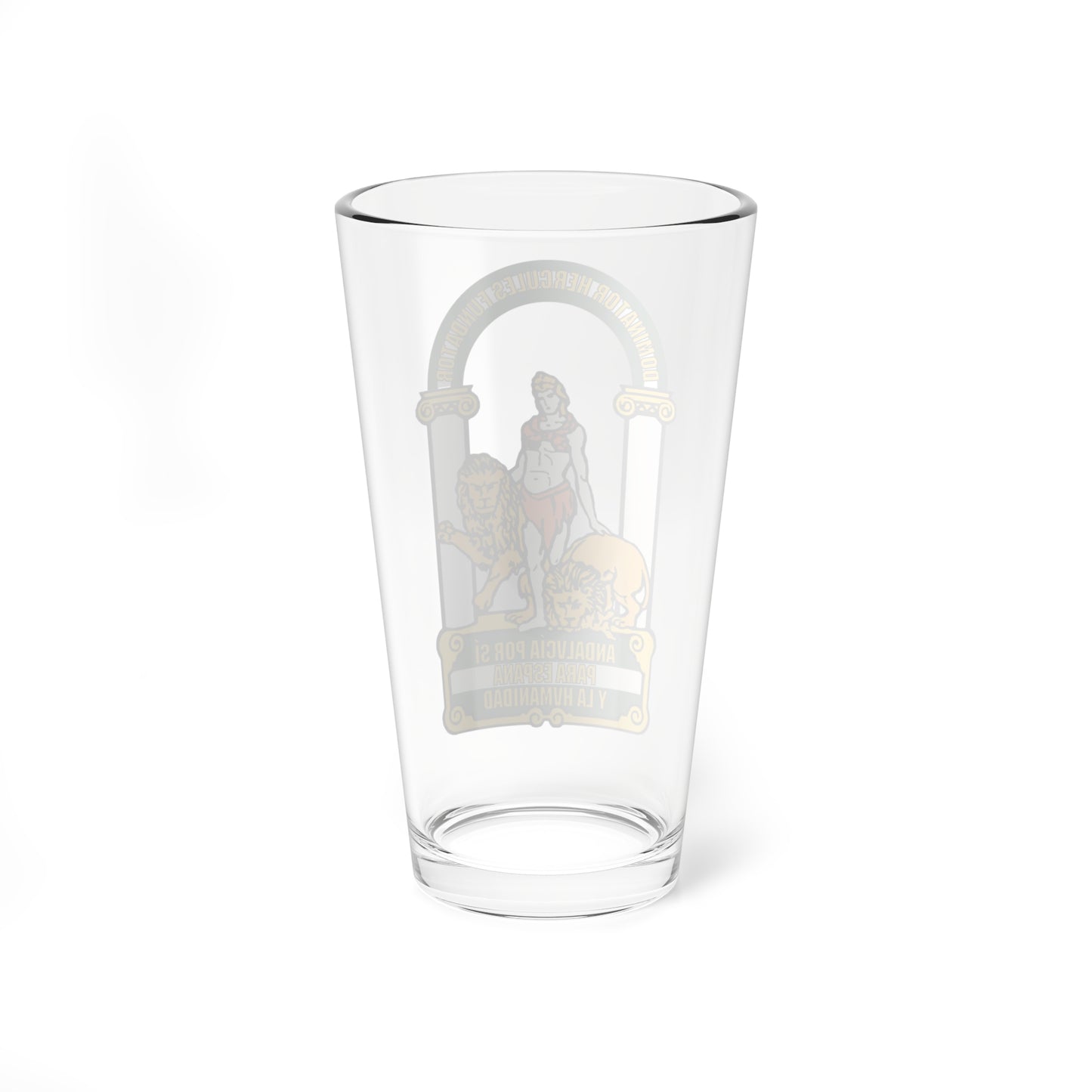 Escudo de Andalucía oficial (Spain) (Coat of Arms) Pint Glass 16oz