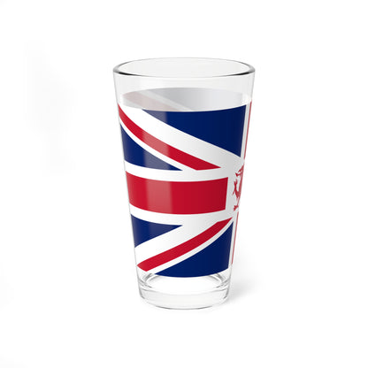 Union Flag including Wales (United Kingdom) Pint Glass 16oz