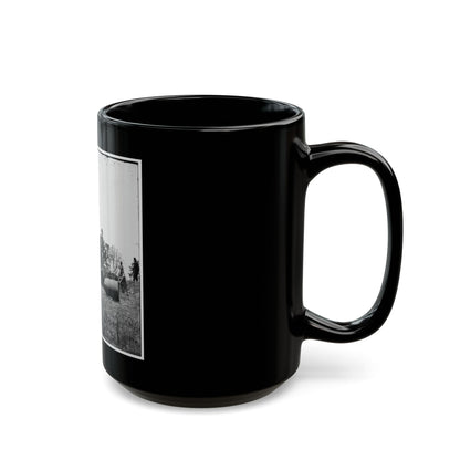 James River, Va. Work Party And Mortars At  Butler's Crow's Nest (U.S. Civil War) Black Coffee Mug