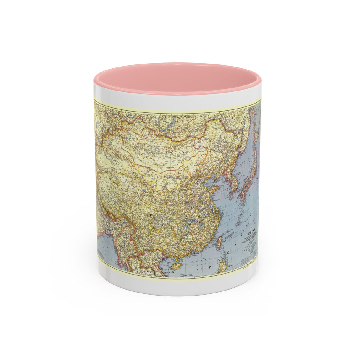 China (1945) (Map) Accent Coffee Mug