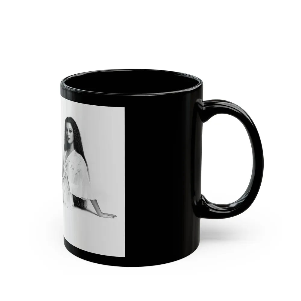 Jane Seymour #53 (Vintage Female Icon) Black Coffee Mug-Go Mug Yourself