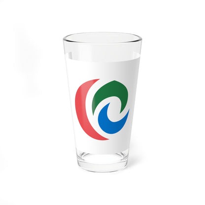 Flag of Niyodogawa Kōchi - variant (Japan) Pint Glass 16oz