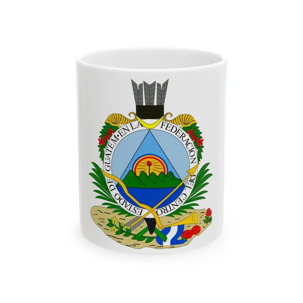 Coat of arms of Guatemala (1825-1843) - White Coffee Mug-11oz-Go Mug Yourself