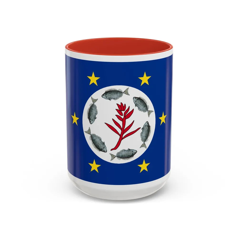 Flag of Airai Palau - Accent Coffee Mug-15oz-Red-Go Mug Yourself