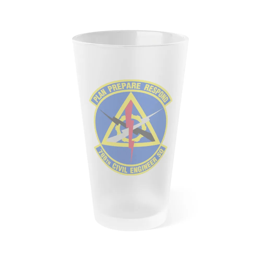 788 Civil Engineer Squadron AFMC (U.S. Air Force) Frosted Pint Glass 16oz-16oz-Frosted-Go Mug Yourself