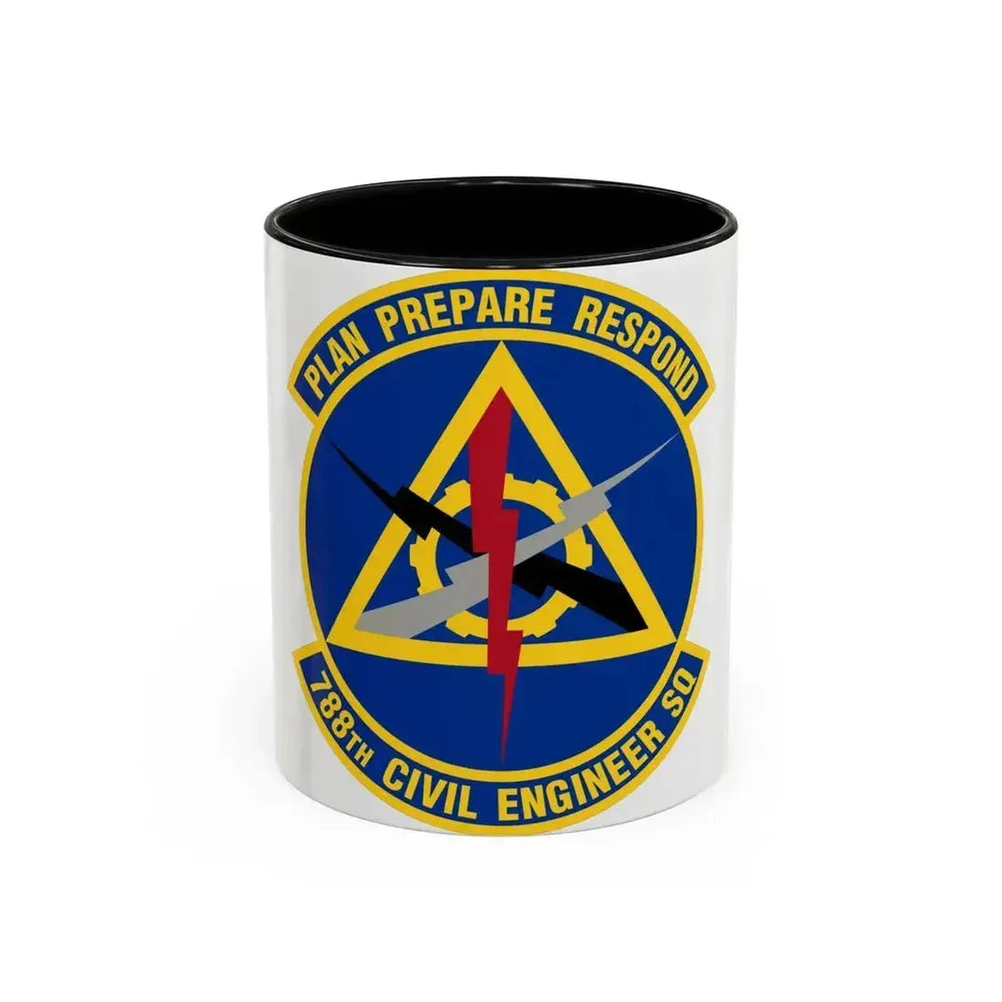 788 Civil Engineer Squadron AFMC (U.S. Air Force) Accent Coffee Mug 11oz Black - Go Mug Yourself