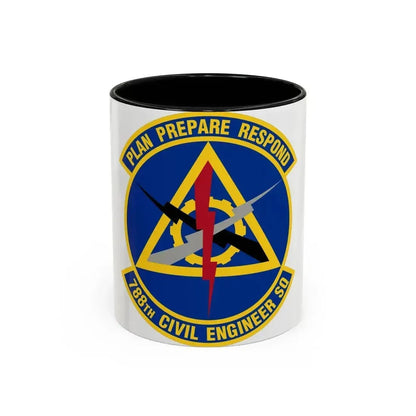 788 Civil Engineer Squadron AFMC (U.S. Air Force) Accent Coffee Mug 11oz Black - Go Mug Yourself