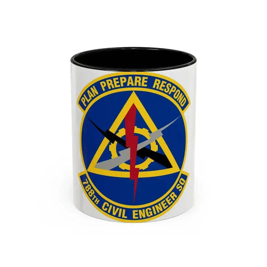 788 Civil Engineer Squadron AFMC (U.S. Air Force) Accent Coffee Mug 11oz Black - Go Mug Yourself