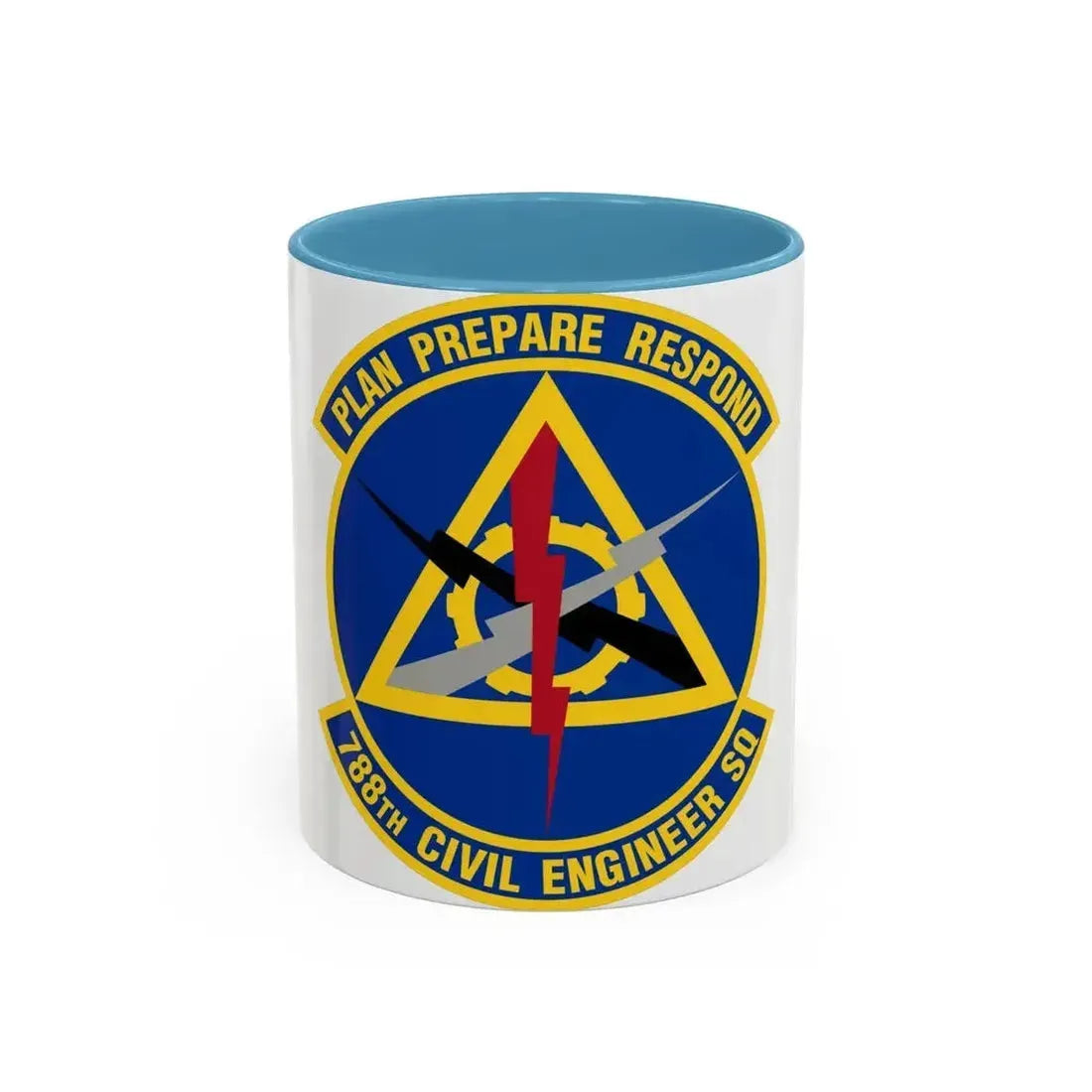 788 Civil Engineer Squadron AFMC (U.S. Air Force) Accent Coffee Mug 11oz Light Blue - Go Mug Yourself