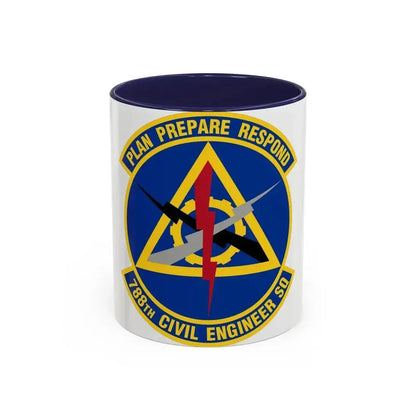 788 Civil Engineer Squadron AFMC (U.S. Air Force) Accent Coffee Mug 11oz Navy - Go Mug Yourself