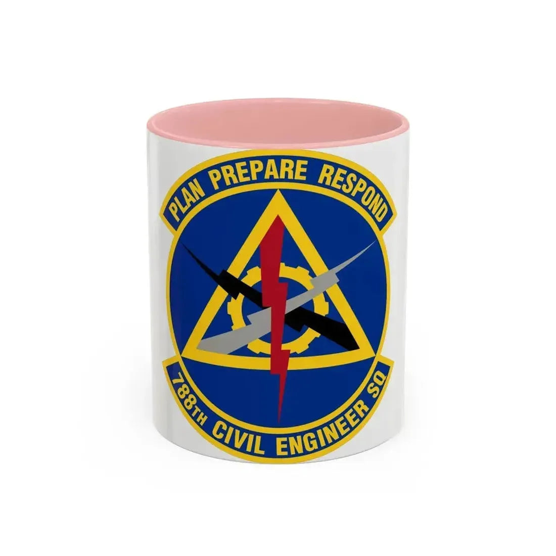 788 Civil Engineer Squadron AFMC (U.S. Air Force) Accent Coffee Mug 11oz Pink - Go Mug Yourself