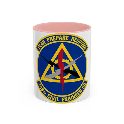 788 Civil Engineer Squadron AFMC (U.S. Air Force) Accent Coffee Mug 11oz Pink - Go Mug Yourself
