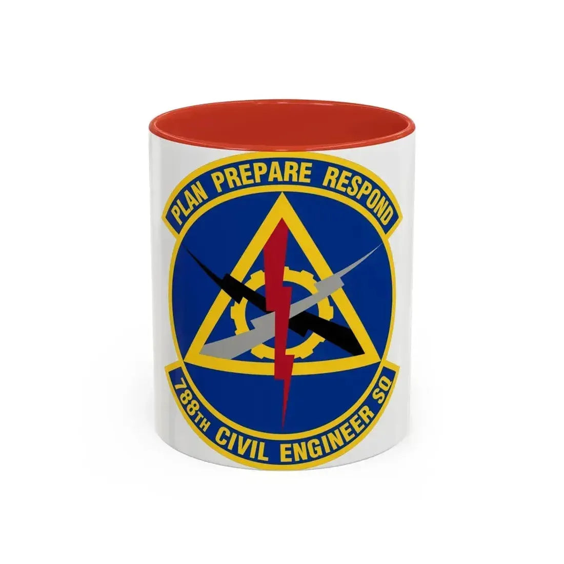 788 Civil Engineer Squadron AFMC (U.S. Air Force) Accent Coffee Mug 11oz Red - Go Mug Yourself