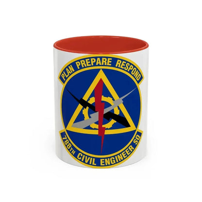 788 Civil Engineer Squadron AFMC (U.S. Air Force) Accent Coffee Mug 11oz Red - Go Mug Yourself