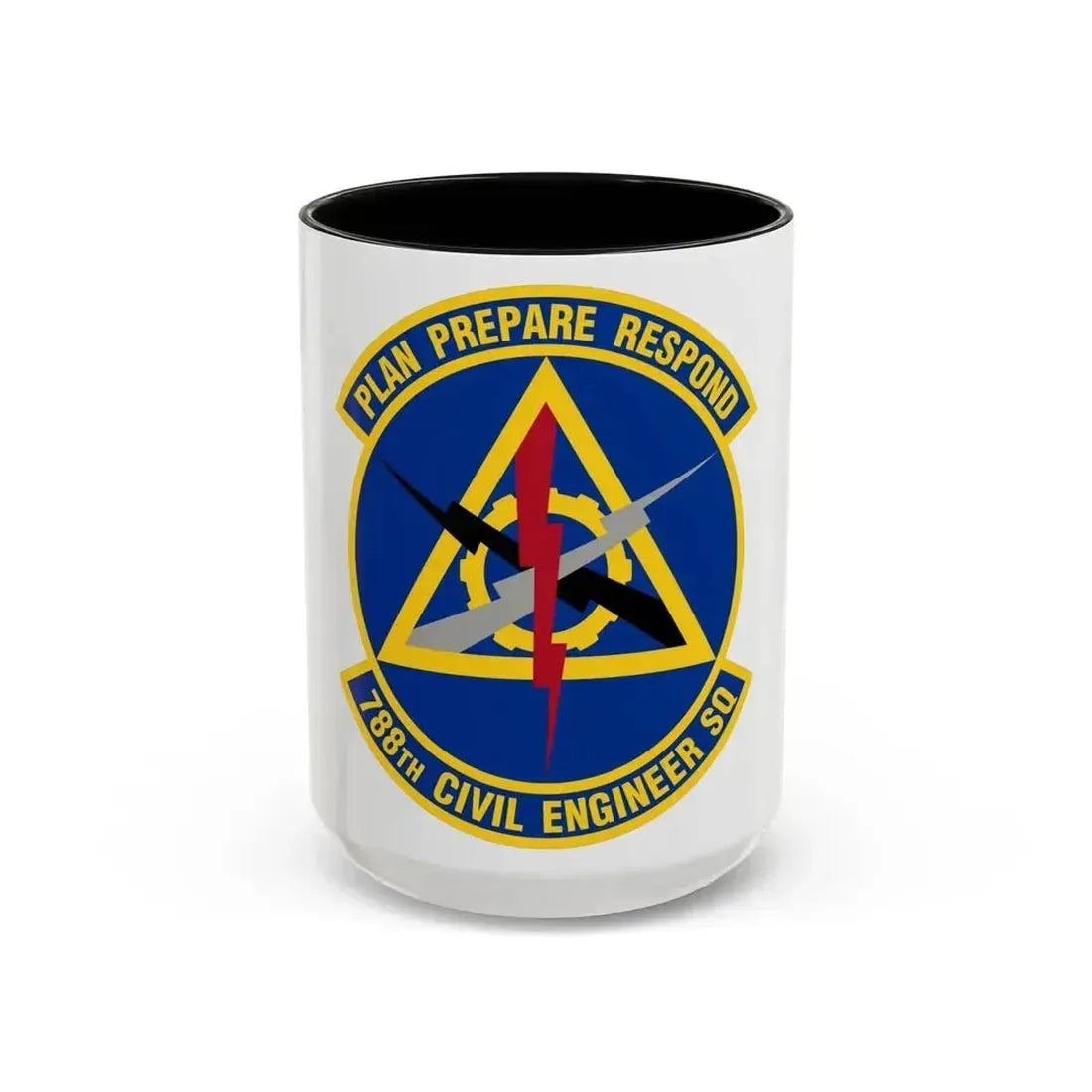 788 Civil Engineer Squadron AFMC (U.S. Air Force) Accent Coffee Mug 15oz Black - Go Mug Yourself