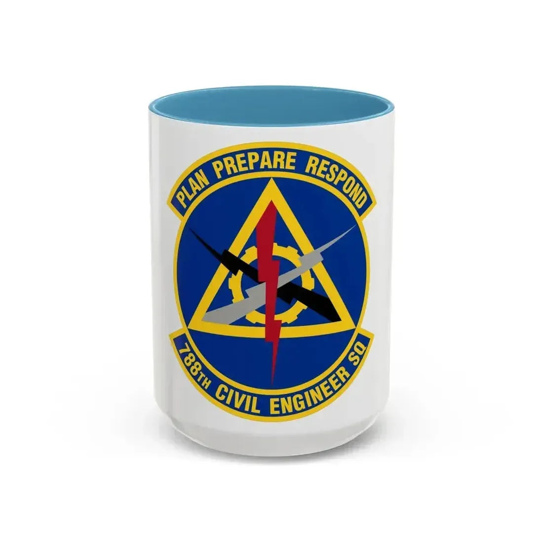 788 Civil Engineer Squadron AFMC (U.S. Air Force) Accent Coffee Mug 15oz Light Blue - Go Mug Yourself