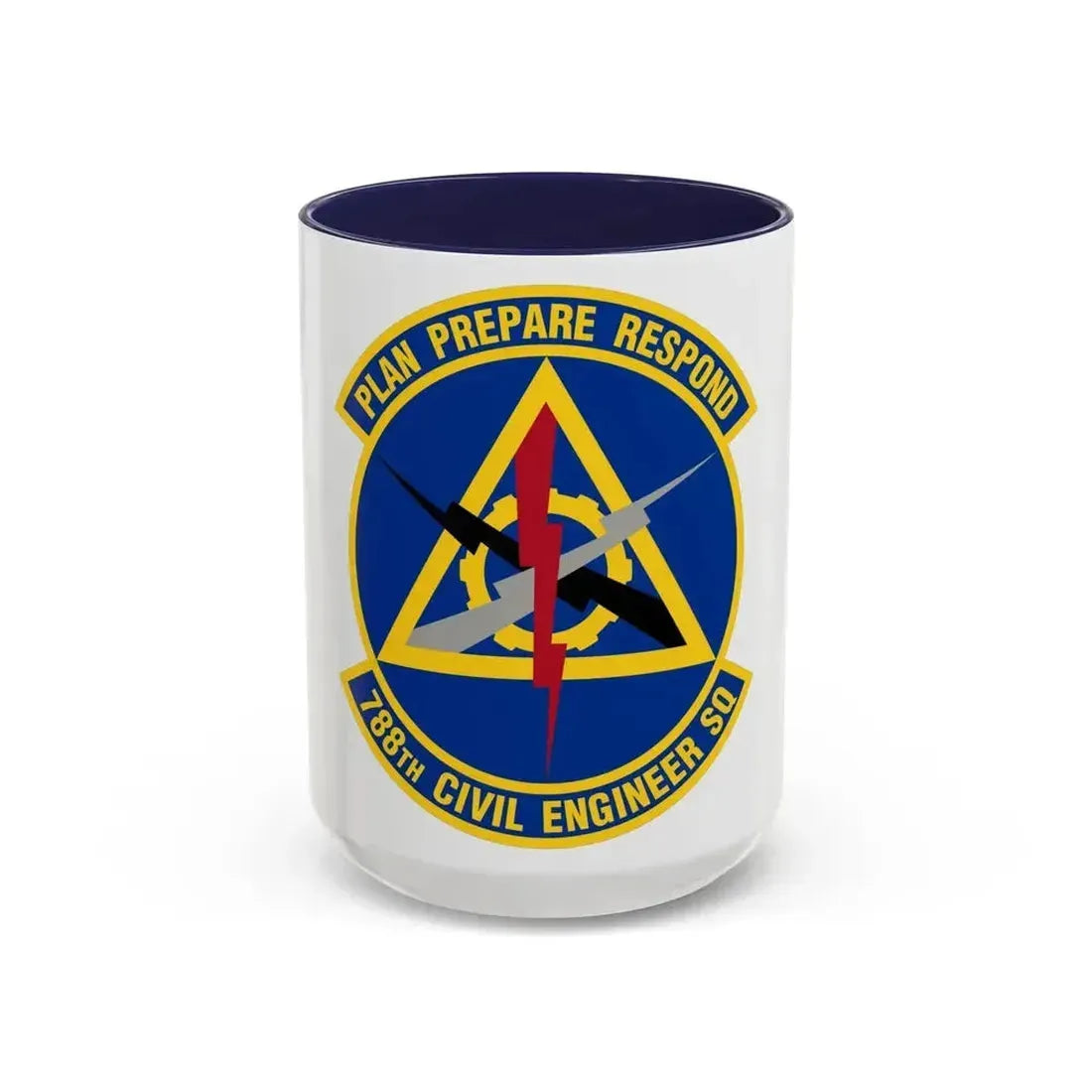 788 Civil Engineer Squadron AFMC (U.S. Air Force) Accent Coffee Mug 15oz Navy - Go Mug Yourself
