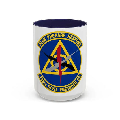 788 Civil Engineer Squadron AFMC (U.S. Air Force) Accent Coffee Mug 15oz Navy - Go Mug Yourself