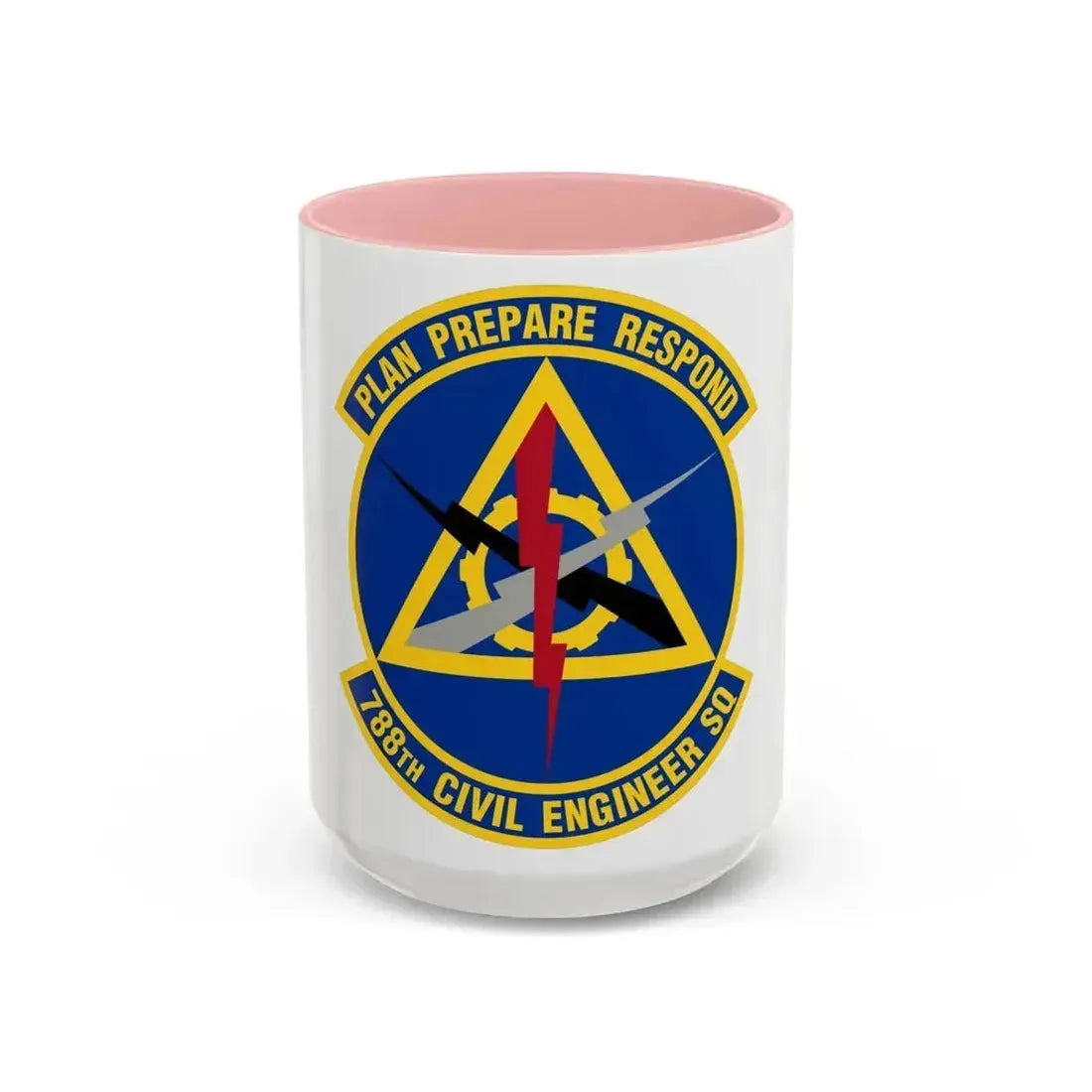 788 Civil Engineer Squadron AFMC (U.S. Air Force) Accent Coffee Mug 15oz Pink - Go Mug Yourself