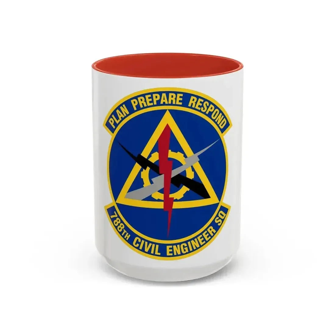 788 Civil Engineer Squadron AFMC (U.S. Air Force) Accent Coffee Mug 15oz Red - Go Mug Yourself
