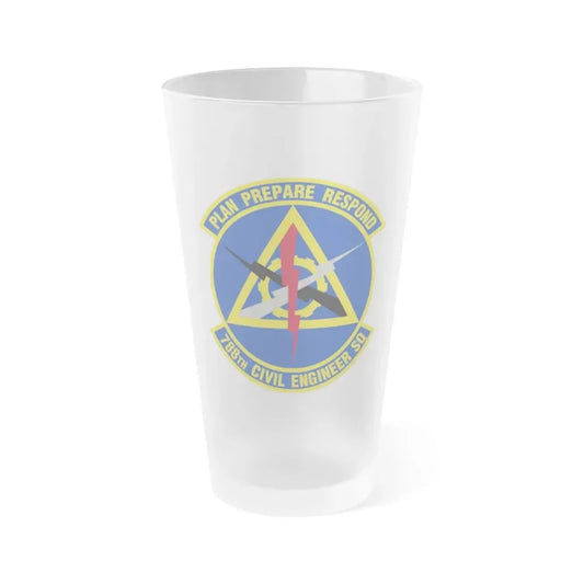 788 Civil Engineer Squadron AFMC (U.S. Air Force) Frosted Pint Glass 16oz 16oz Frosted - Go Mug Yourself