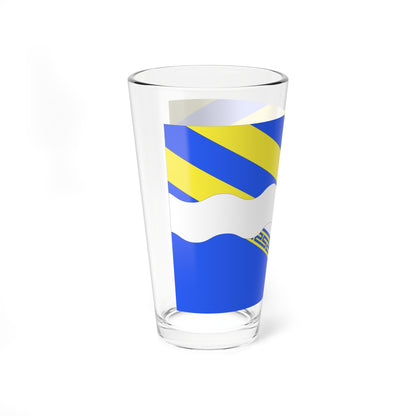 Drapeau fr departement Aisne (France) Pint Glass 16oz