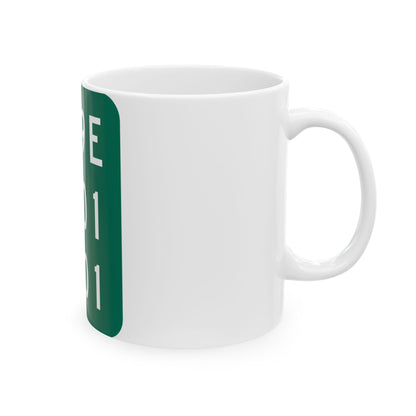 NY-909E (New York) (Road Sign) White Coffee Mug