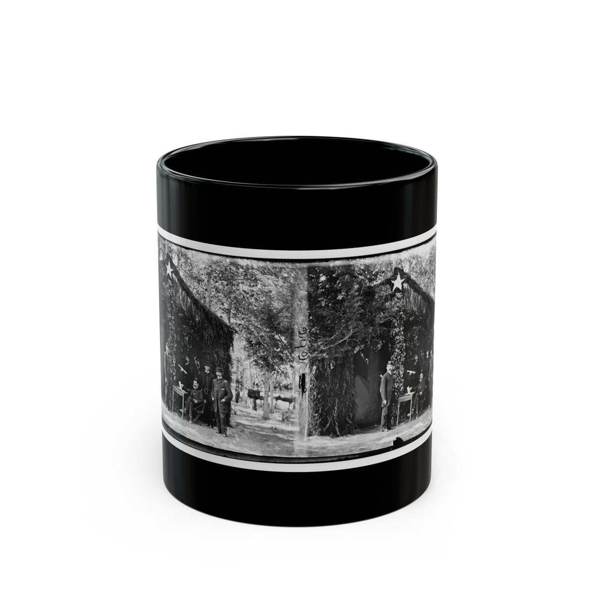 Bealeton, Virginia. General Marsena R. Patrick And Staff(2) (U.S. Civil War) Black Coffee Mug