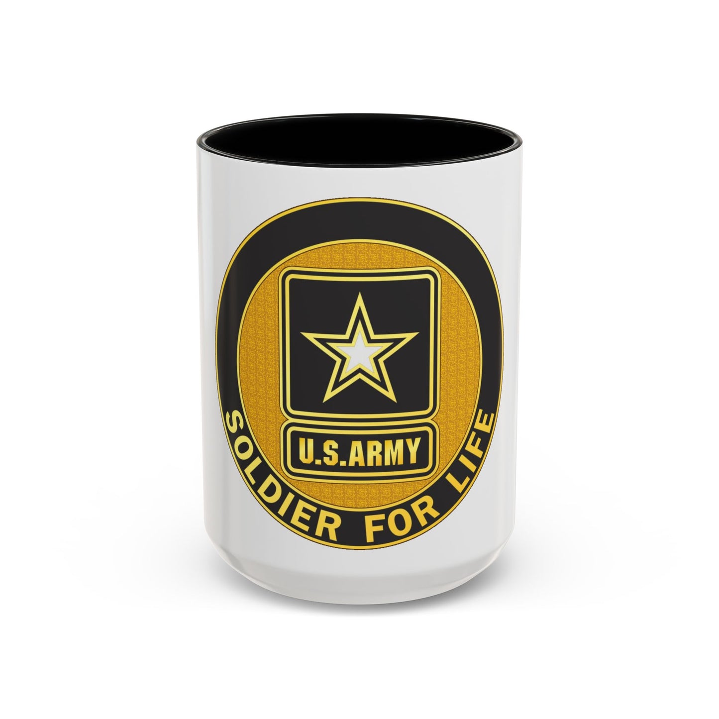 Soldier for Life Lapel Button (U.S. Army) Accent Coffee Mug