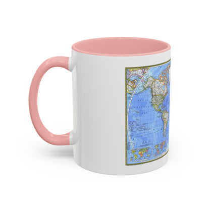 World Map - The Political World (1975) (Map) Accent Coffee Mug
