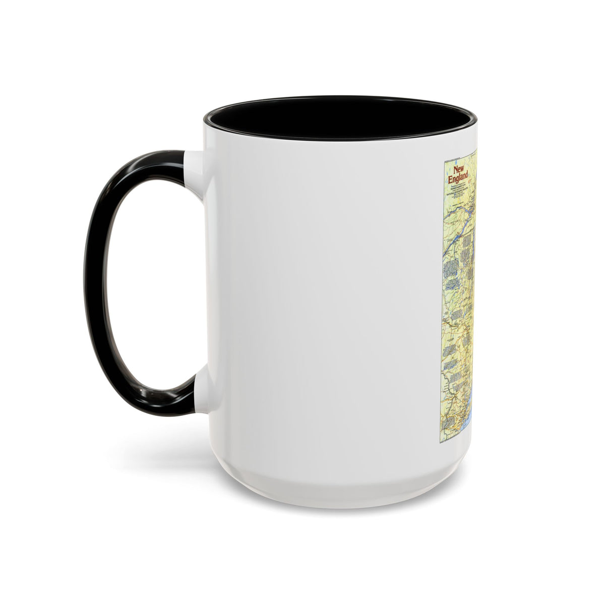 USA - New England 1 (1987) (Map) Accent Coffee Mug