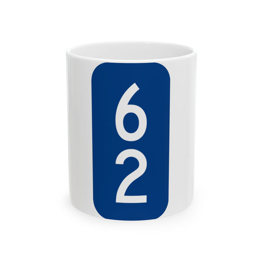 Warren County 62 NY tab (New York) (Road Sign) White Coffee Mug