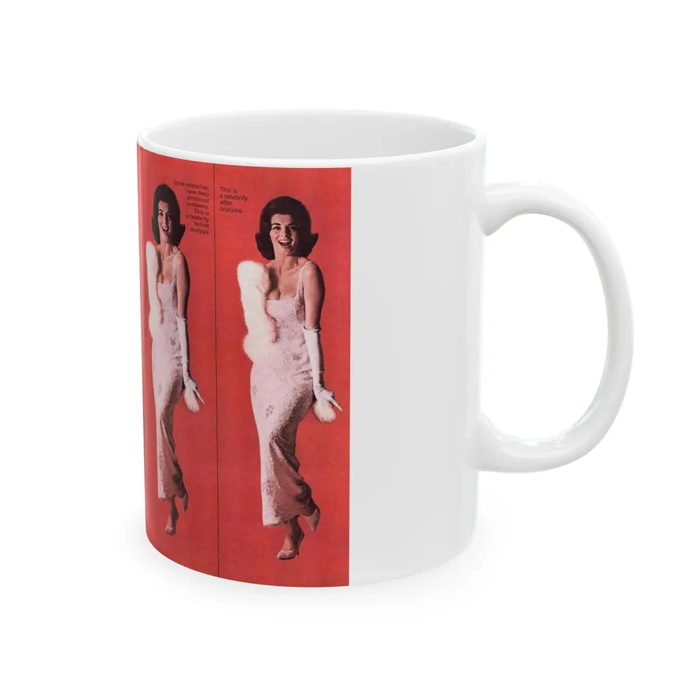 Nancy Kovack #96 - Esquire June 1961 (Vintage Female Icon) White Coffee Mug-Go Mug Yourself