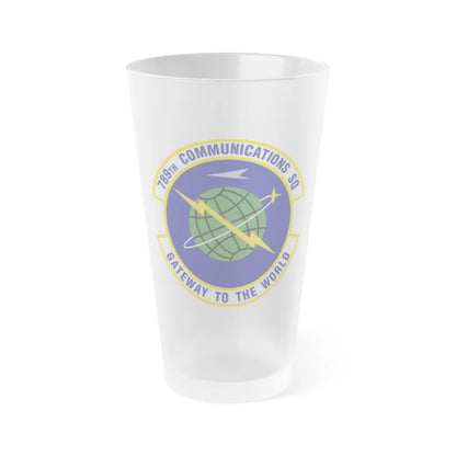 789th Communications Squadron (U.S. Air Force) Frosted Pint Glass 16oz-Go Mug Yourself