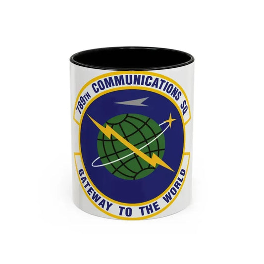 789th Communications Squadron (U.S. Air Force) Accent Coffee Mug 11oz Black - Go Mug Yourself