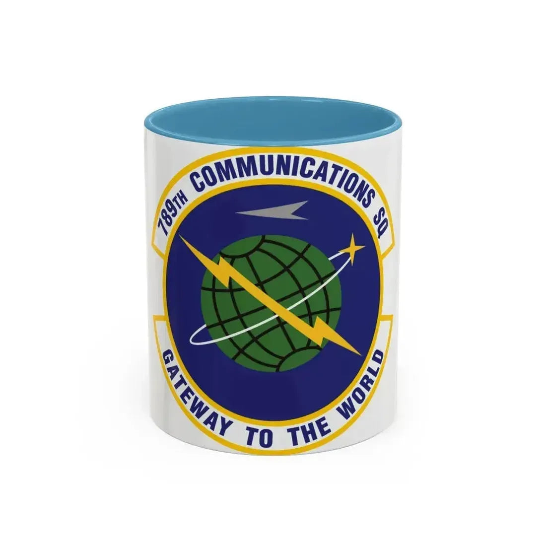 789th Communications Squadron (U.S. Air Force) Accent Coffee Mug 11oz Light Blue - Go Mug Yourself