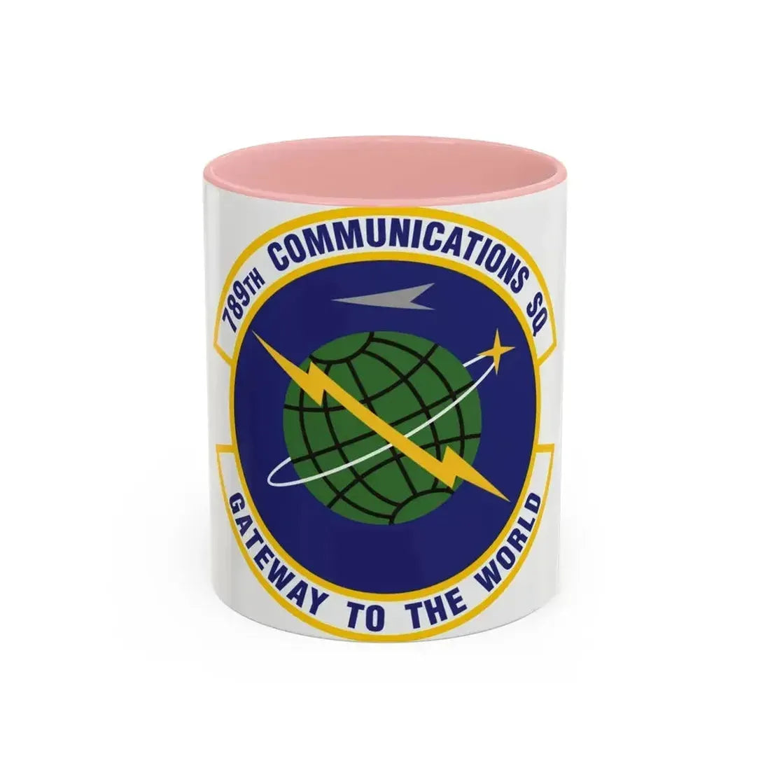 789th Communications Squadron (U.S. Air Force) Accent Coffee Mug 11oz Pink - Go Mug Yourself
