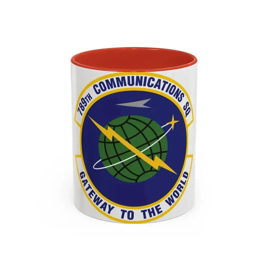 789th Communications Squadron (U.S. Air Force) Accent Coffee Mug 11oz Red - Go Mug Yourself