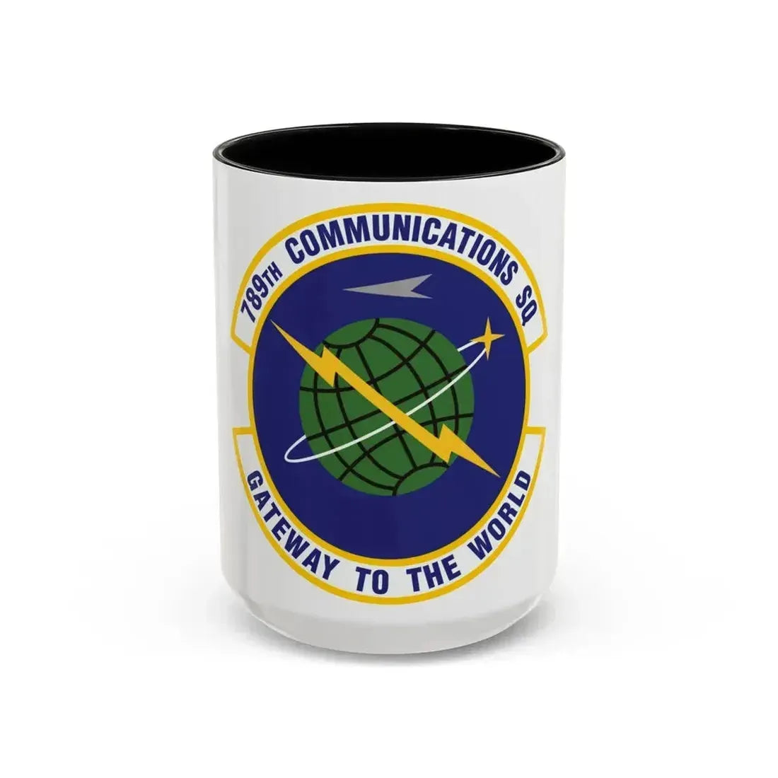 789th Communications Squadron (U.S. Air Force) Accent Coffee Mug 15oz Black - Go Mug Yourself