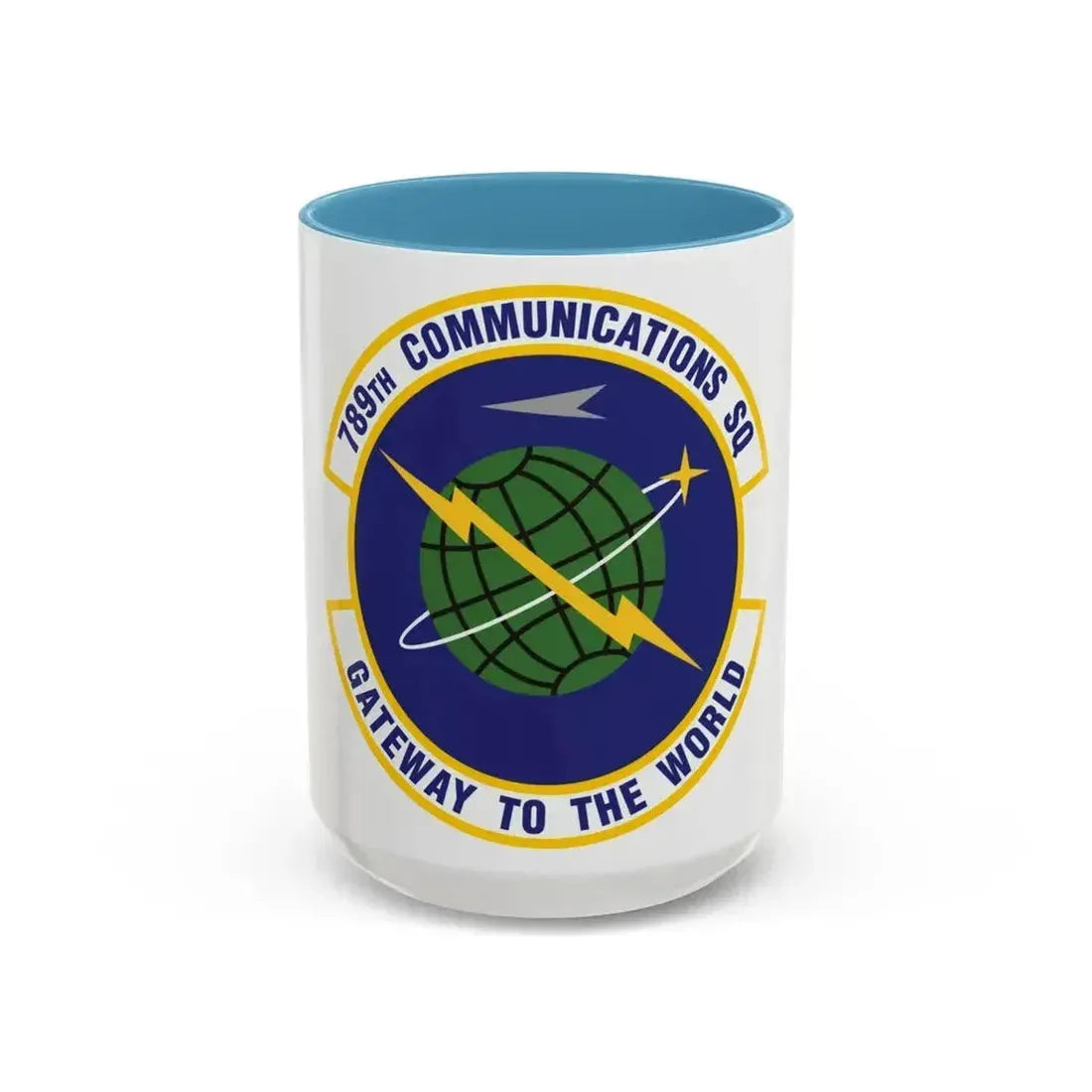789th Communications Squadron (U.S. Air Force) Accent Coffee Mug 15oz Light Blue - Go Mug Yourself