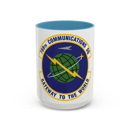 789th Communications Squadron (U.S. Air Force) Accent Coffee Mug 15oz Light Blue - Go Mug Yourself