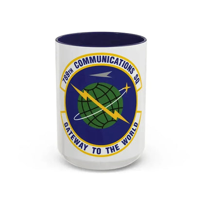 789th Communications Squadron (U.S. Air Force) Accent Coffee Mug 15oz Navy - Go Mug Yourself