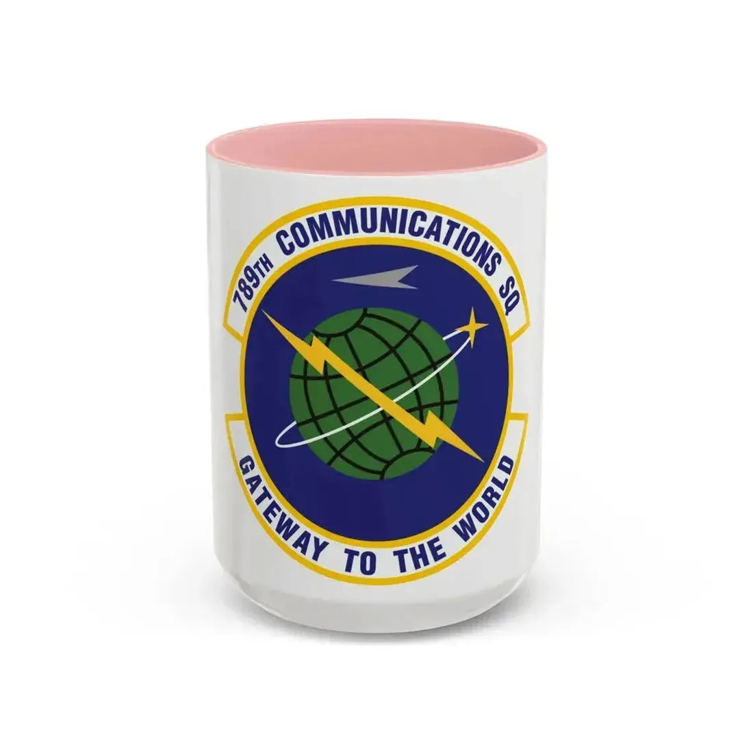 789th Communications Squadron (U.S. Air Force) Accent Coffee Mug 15oz Pink - Go Mug Yourself