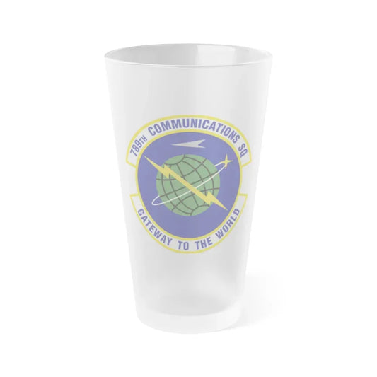 789th Communications Squadron (U.S. Air Force) Frosted Pint Glass 16oz Default Title - Go Mug Yourself