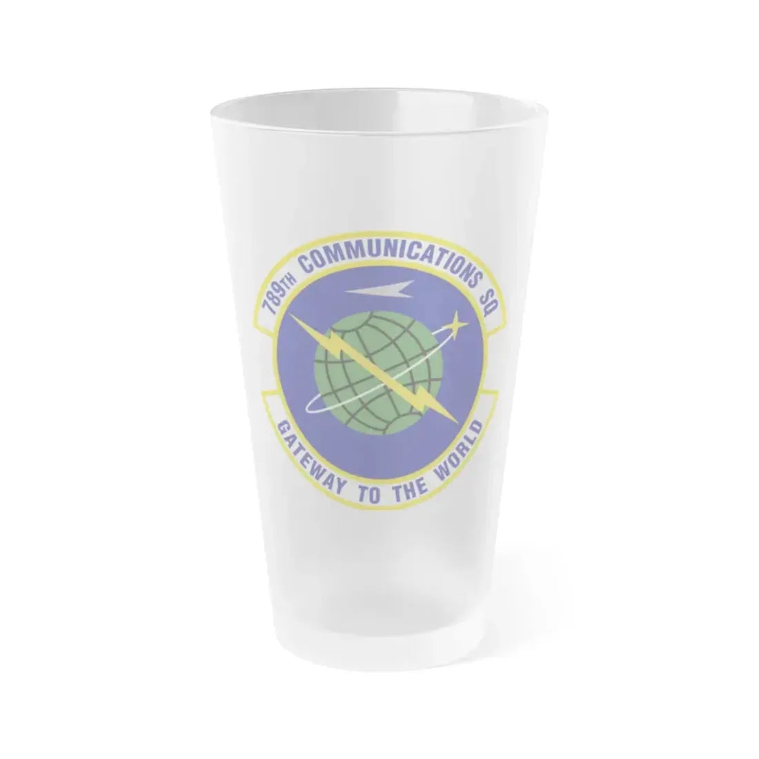 789th Communications Squadron (U.S. Air Force) Frosted Pint Glass 16oz Default Title - Go Mug Yourself