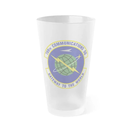 789th Communications Squadron (U.S. Air Force) Frosted Pint Glass 16oz Default Title - Go Mug Yourself