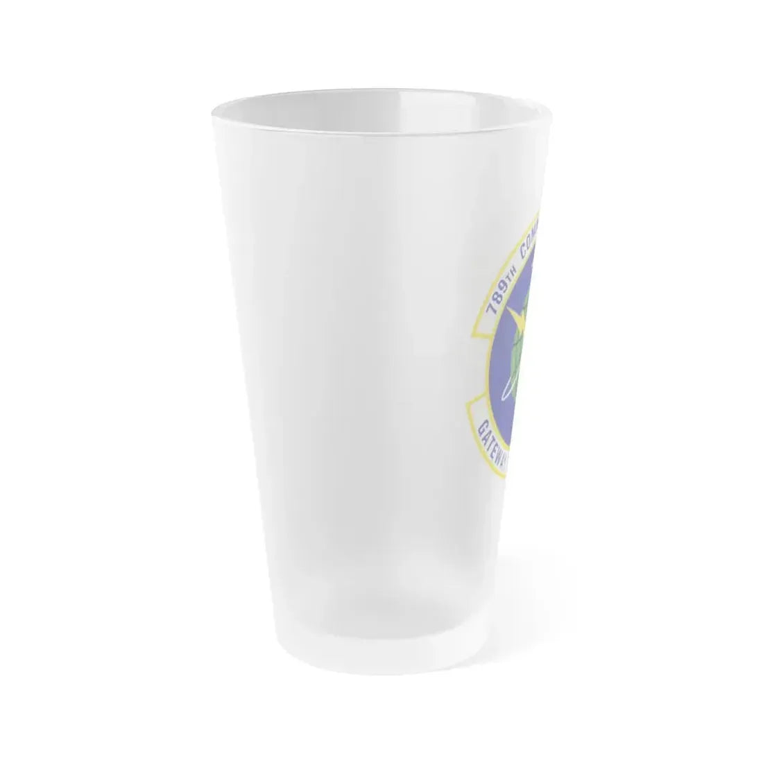 789th Communications Squadron (U.S. Air Force) Frosted Pint Glass 16oz - Go Mug Yourself