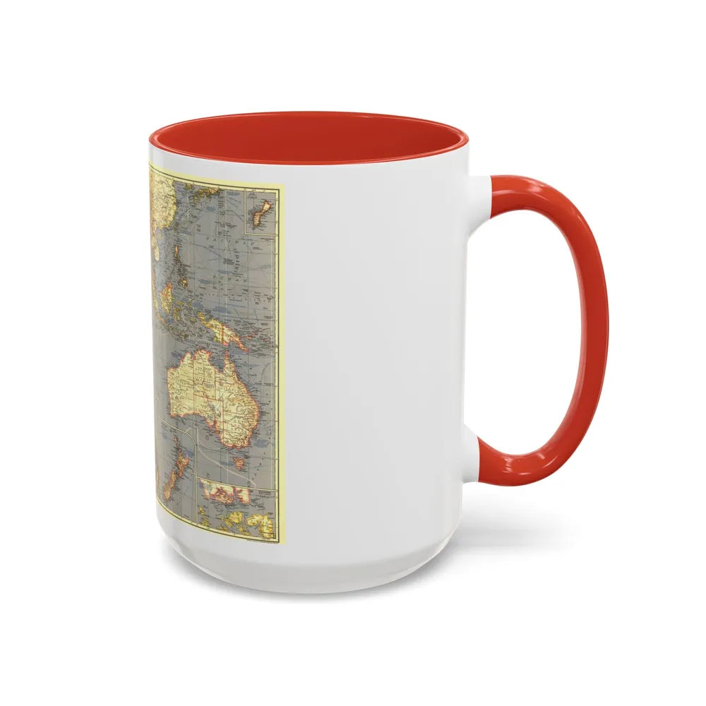 Indian Ocean (1941) (Map) Accent Coffee Mug-Go Mug Yourself